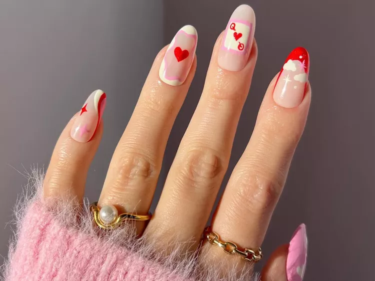 17 Mismatched Valentine’s Day Nail Ideas You're Bound to Love