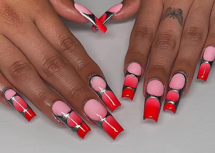 22 Coffin Nail Ideas for February, From Glass Nails to Puffy Heart Accents